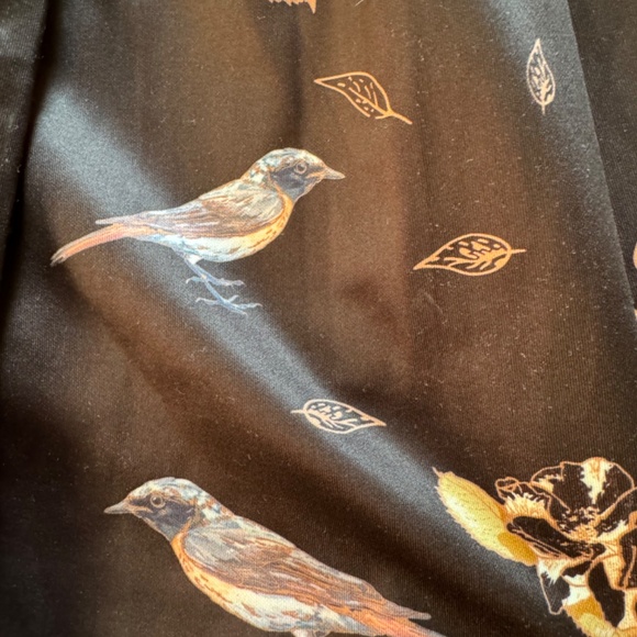 Modcloth retro quirky bird box pleated midi skirt, size small - Picture 5 of 6